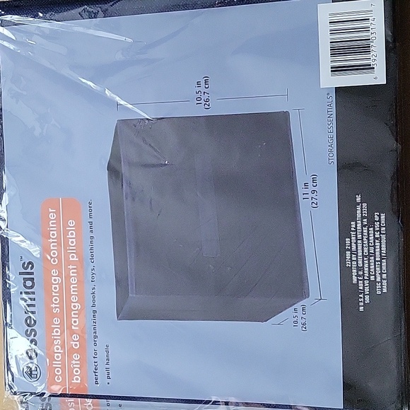 2 storage containers collapsible bins boxes - Picture 3 of 3